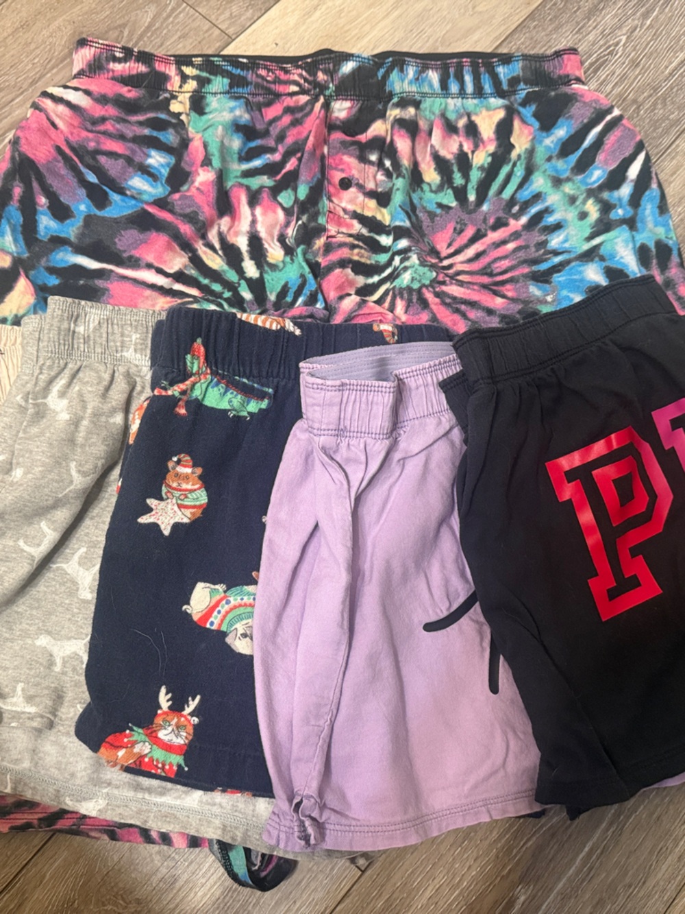 Victoria’s Secret sleep Shorts Bundle - Black, Purple, Tie-Dye, Old Navy 7 small